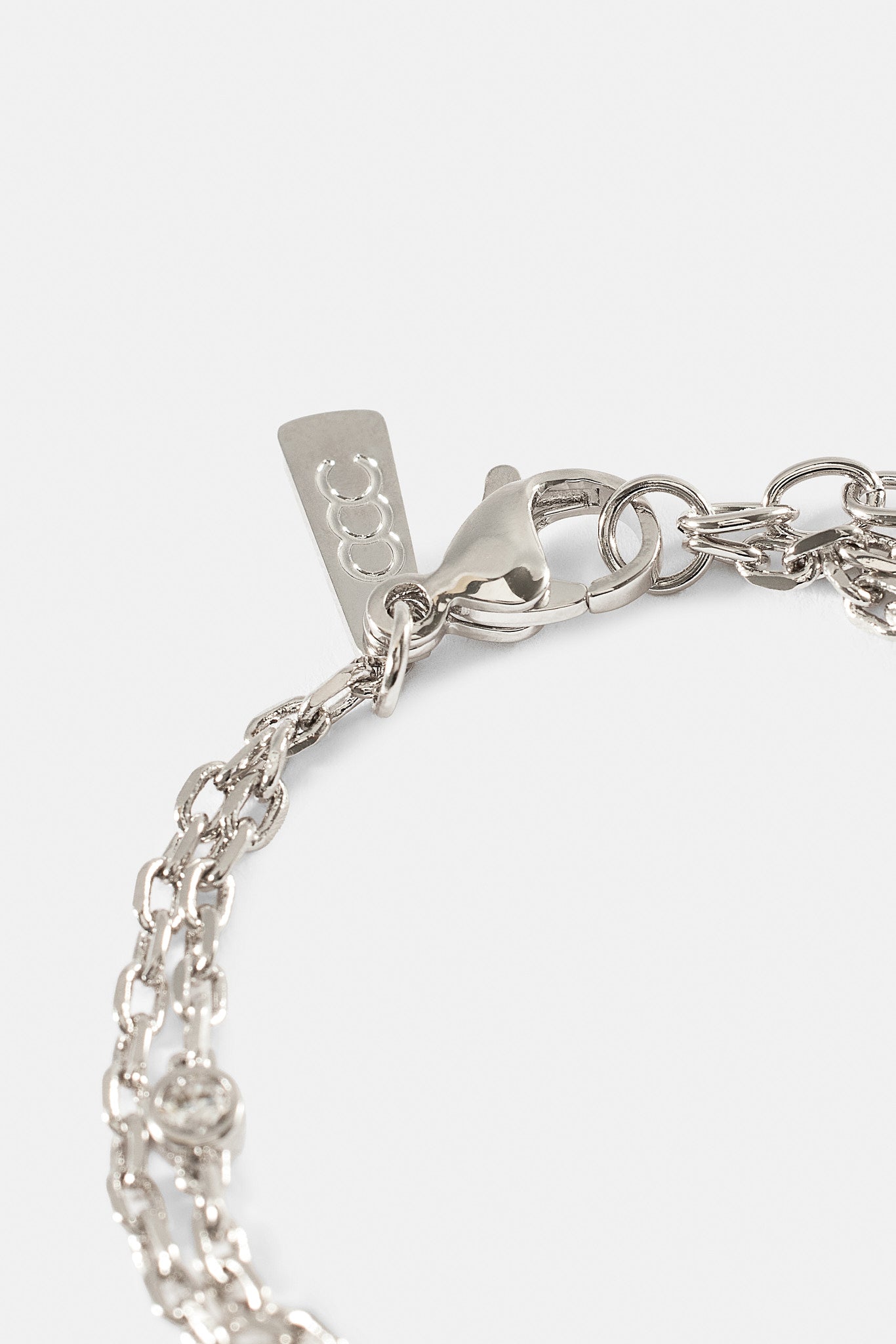 Double Layer Iced & Motif Rolo Bracelet - 10mm