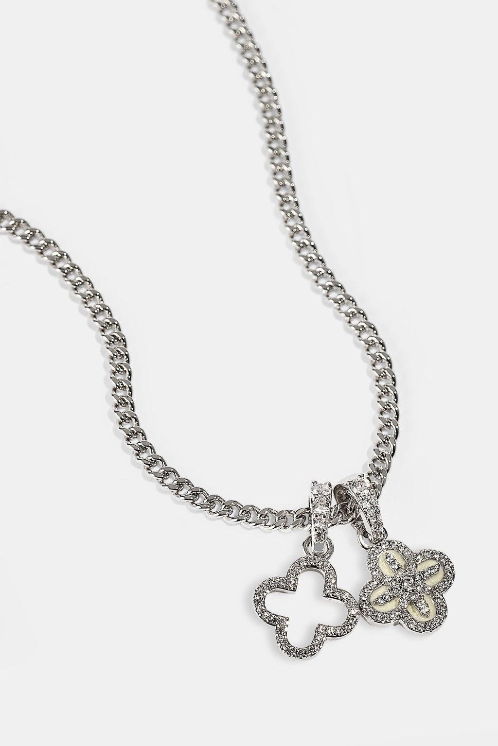 Double Star Motif Necklace - 8mm - White | Womens Necklaces | Shop ...