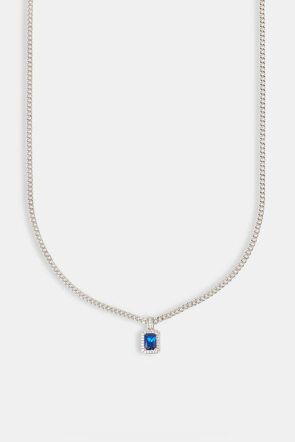 Dark Blue Gemstone Necklace - 10mm