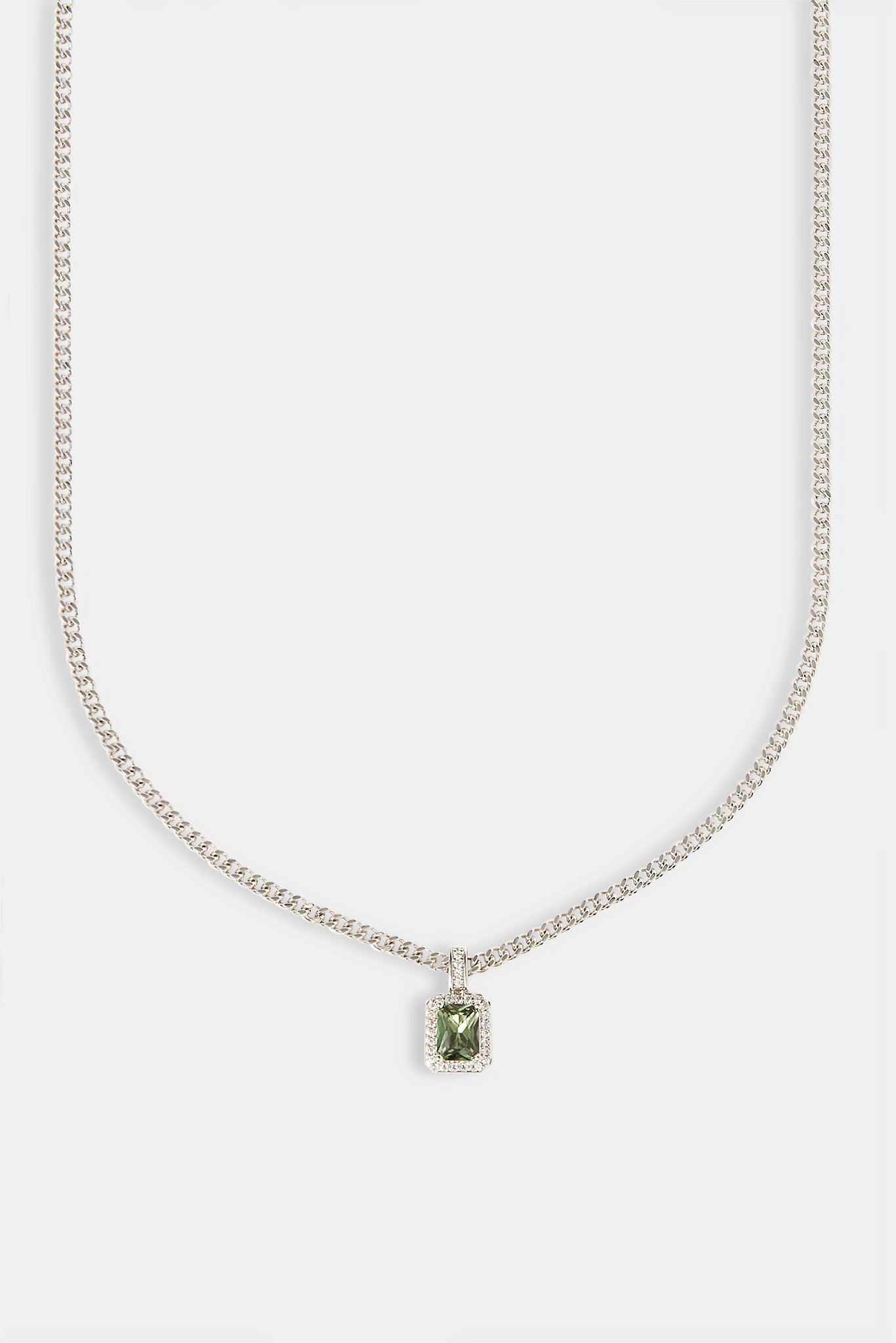 Dark Green Gemstone Necklace - 10mm