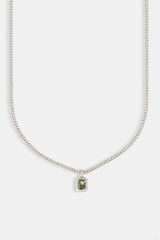 Dark Green Gemstone Necklace - 10mm