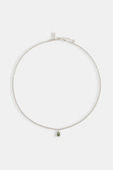 Dark Green Gemstone Necklace - 10mm