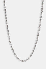 Motif & Circle CZ Multigem Chain - 6mm - White