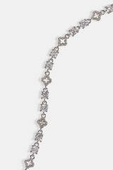 Motif & Circle CZ Multigem Chain - 6mm - White