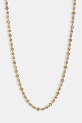 Motif & Circle CZ Multigem Chain - 6mm - Gold