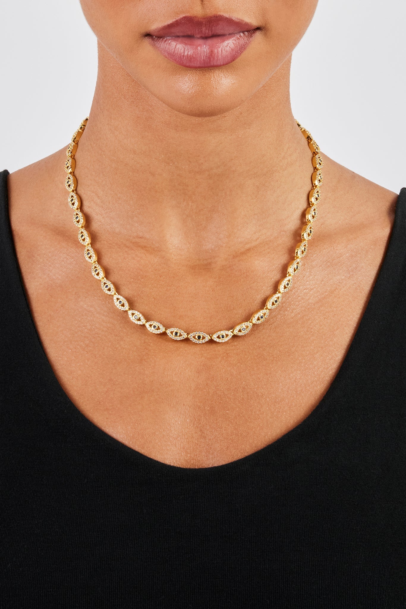 Iced Evil Eye Chain - 6mm