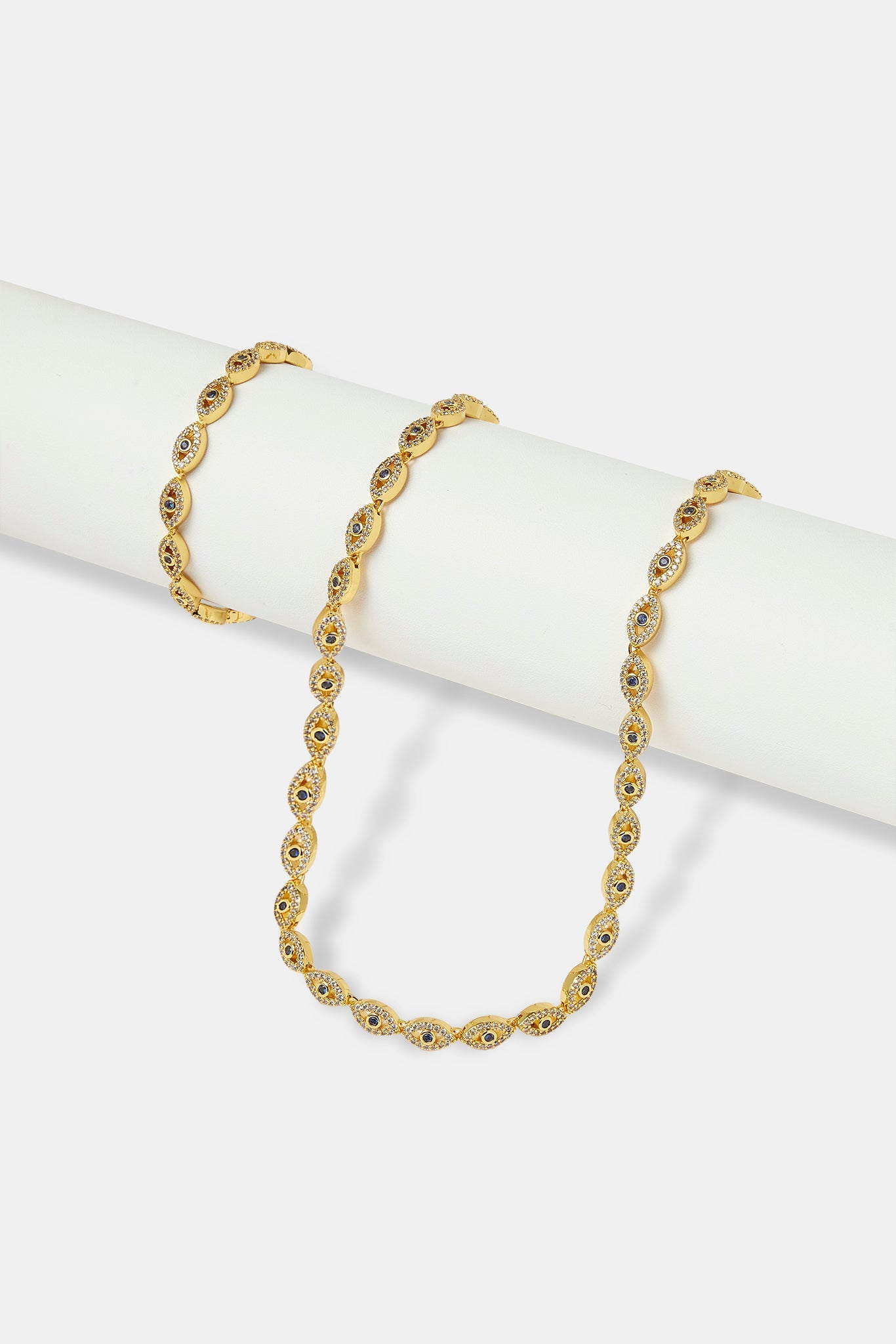 Iced Evil Eye Chain & Bracelet - 6mm