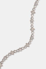 Iced Infinity & Motif Chain - 6mm - White