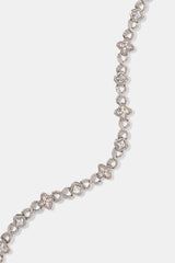 Iced Infinity & Motif Chain - 6mm - White