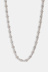 Iced Infinity & Motif Chain - 6mm - White