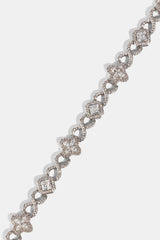 Iced Infinity & Motif Bracelet - 6mm - White