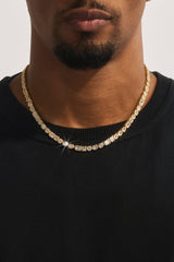 Iced Mixed Shape Cluster Chain - 6mm - Gold