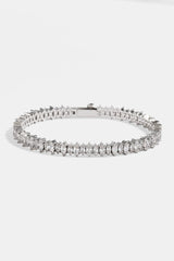 Mens Iced Marquise Mixed Shape Bracelet - 5mm - White