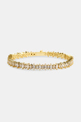 Iced Marquise Mixed Shape Bracelet - 5mm - Gold