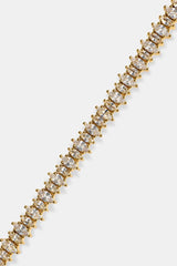 Iced Marquise Mixed Shape Bracelet - 5mm - Gold