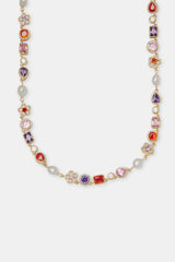 Freshwater Pearl & Multi Gemstone Chain