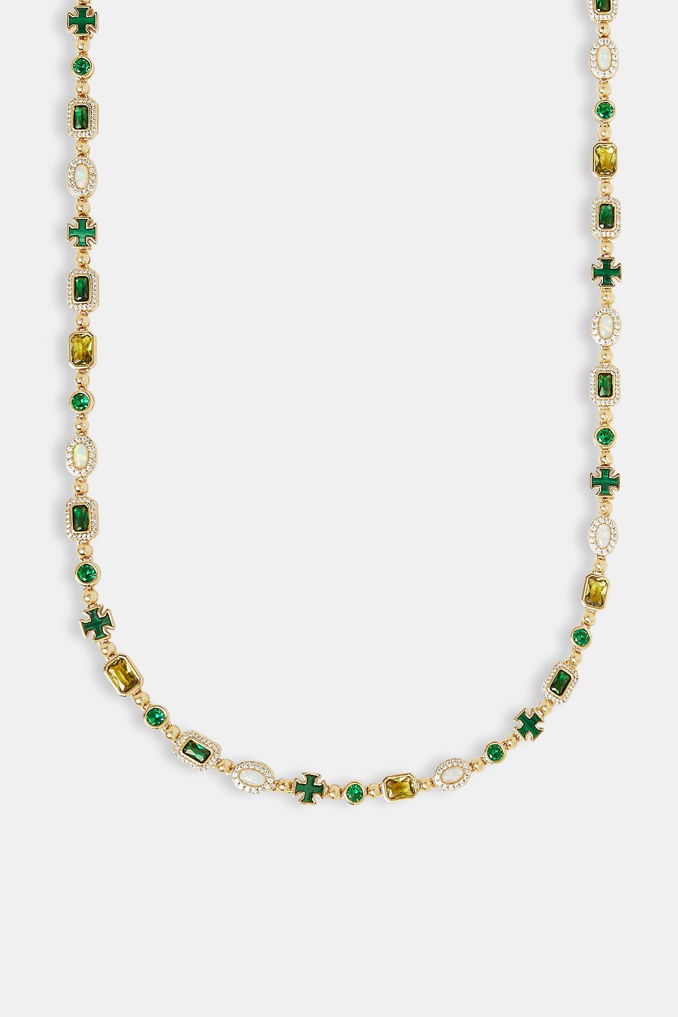 Green Malachite Multi Gemstone Chain - 6mm