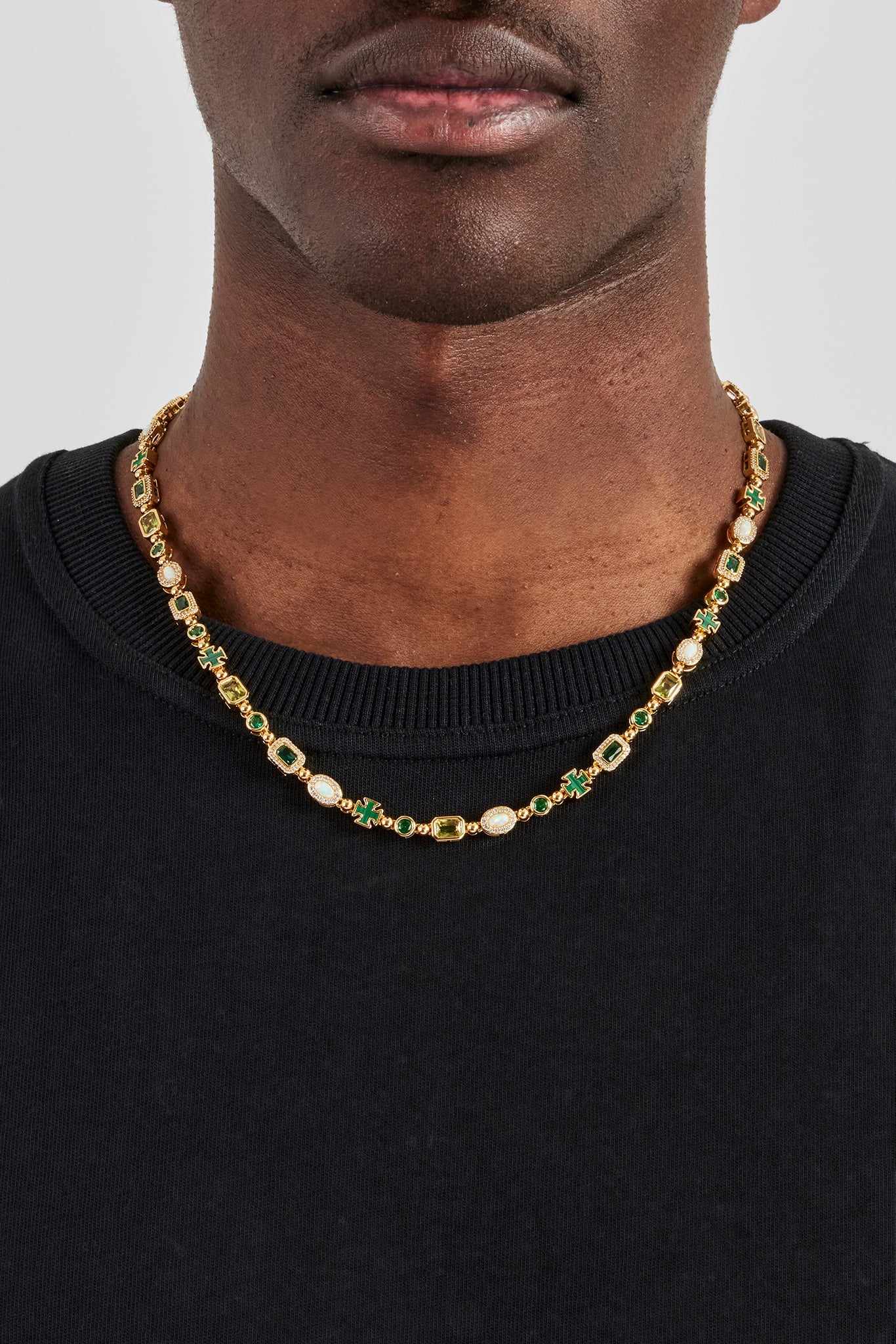 Green Malachite Multi Gemstone Chain - 6mm