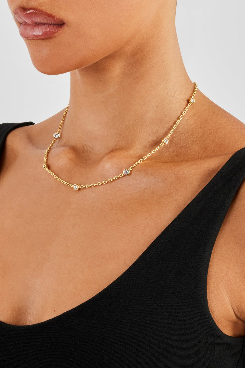 Gemstone Rolo Chain - 5mm - Gold