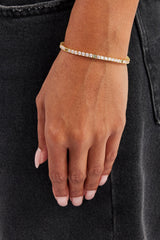 Light Green & Clear Stone Tennis Bracelet - 3mm