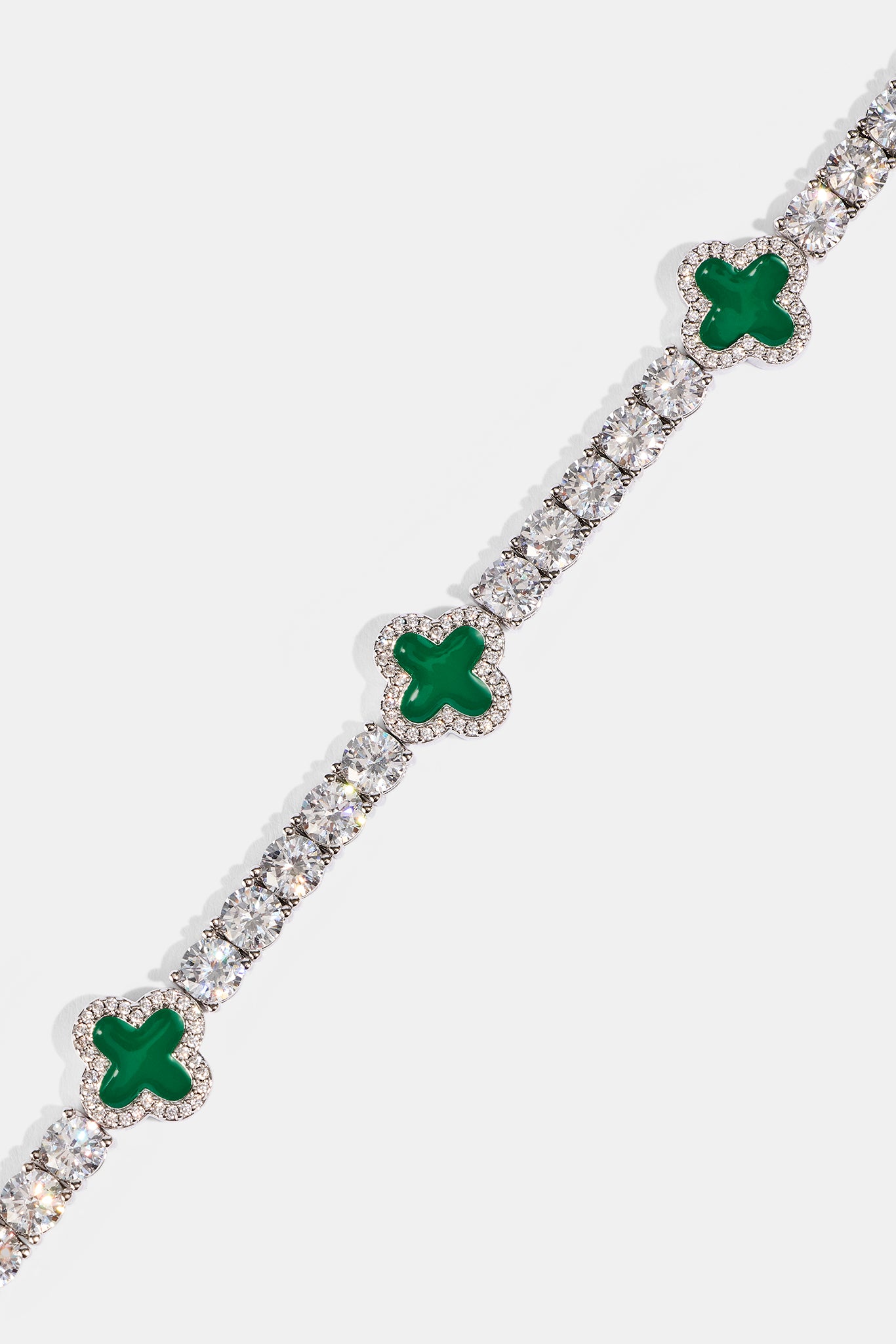 Green Motif Tennis Bracelet | Mens Bracelets | Shop Tennis