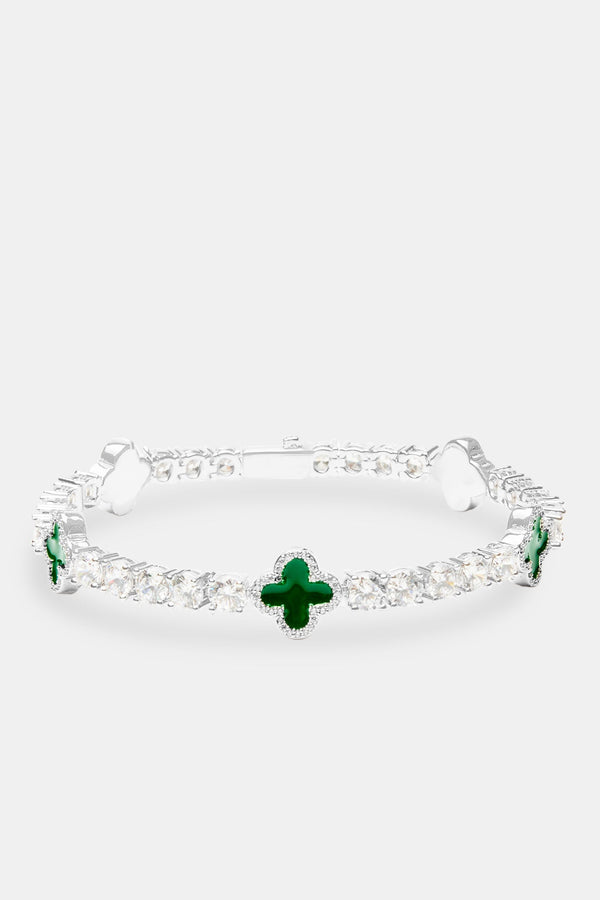 Green Motif Tennis Bracelet