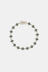 Green Baguette Motif Bracelet - 8mm