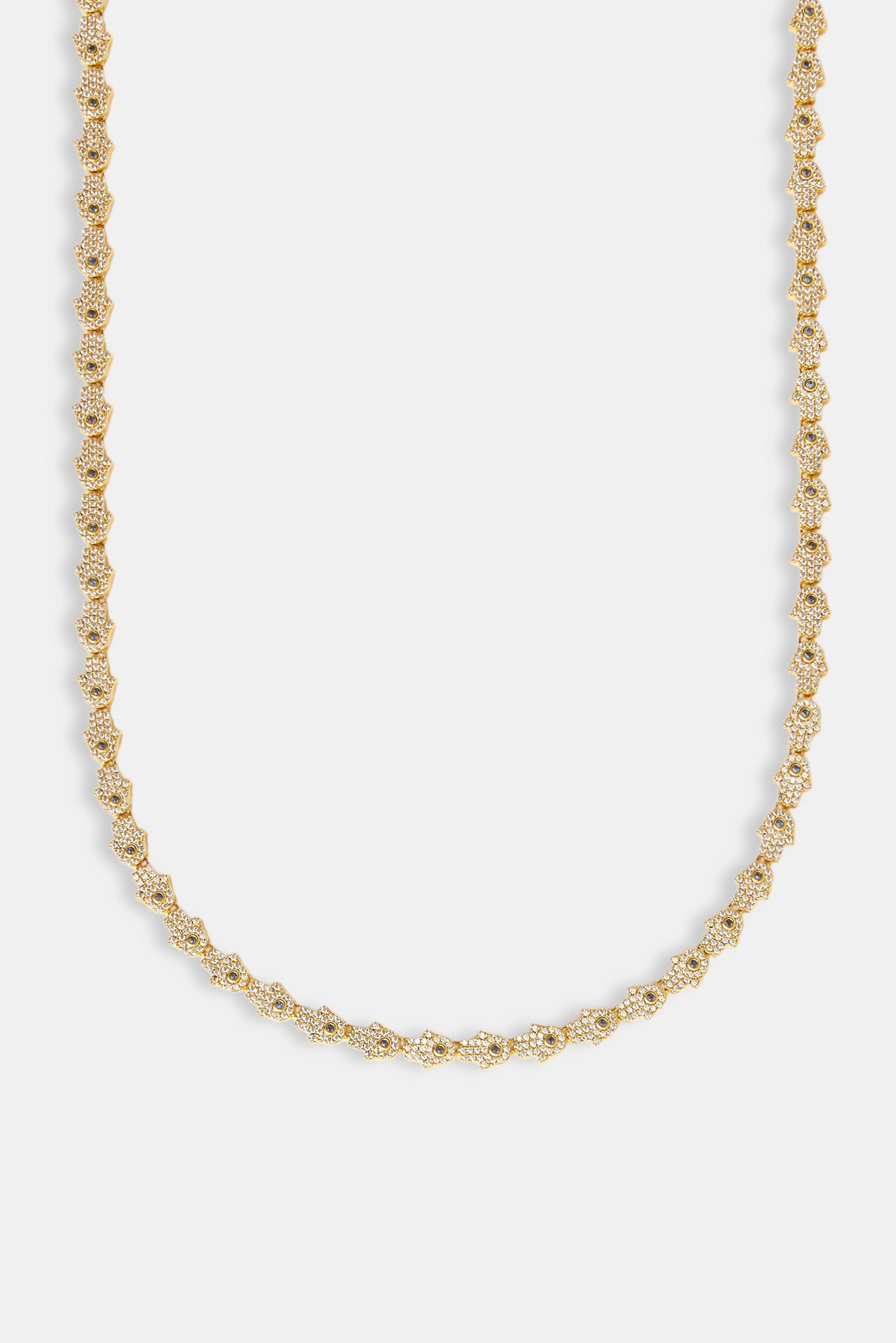 Iced Hamsa Hand Chain - 6mm