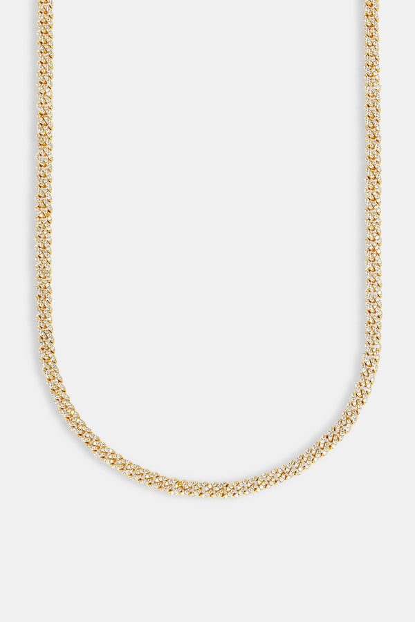 Iced Cuban Link Chain - 5mm - Gold