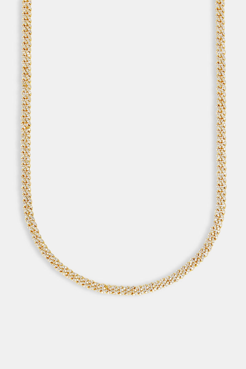 Iced Cuban Link Chain - 5mm - Gold