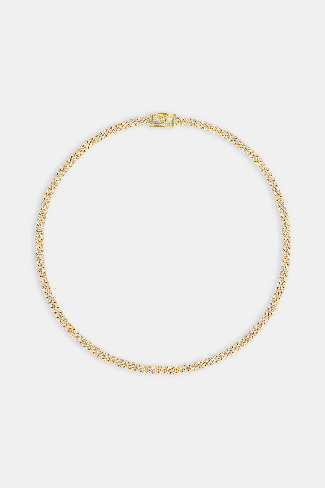 Iced Cuban Link Chain - 5mm - Gold