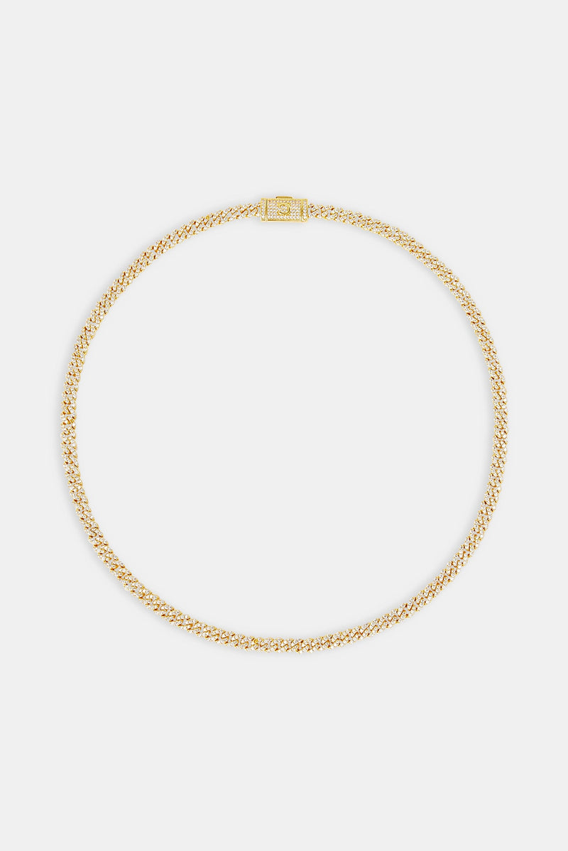 Iced Cuban Link Chain - 5mm - Gold