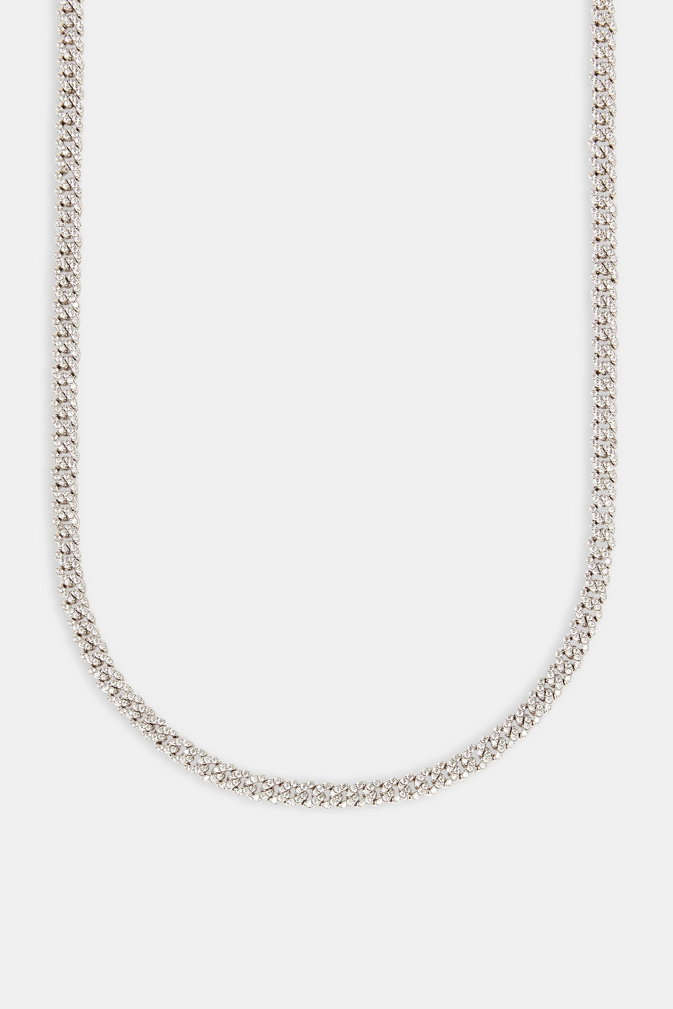 Iced Cuban Link Chain - 5mm - White