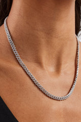 Iced Cuban Link Chain - 5mm - White