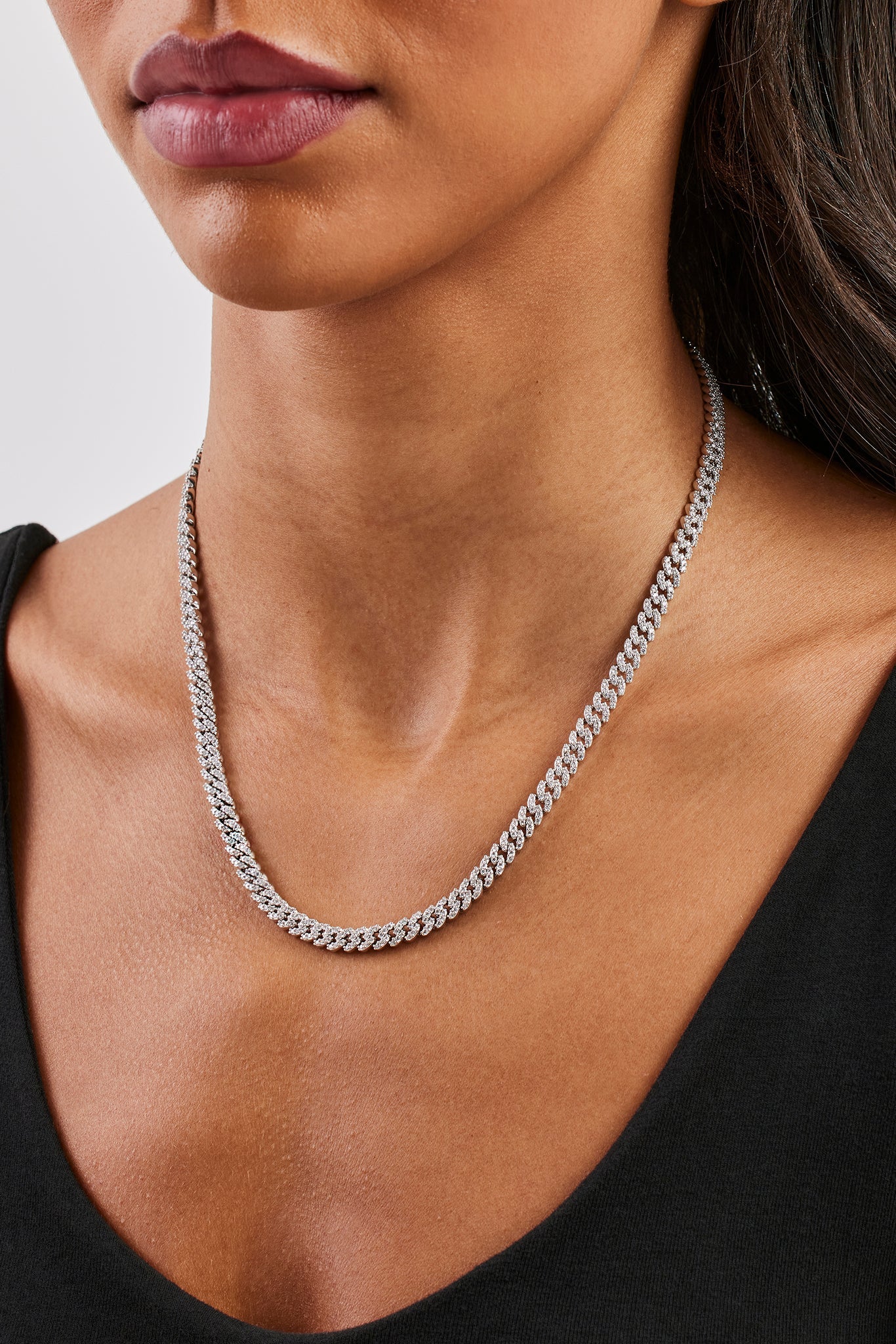 Iced Cuban Link Chain - 5mm - White