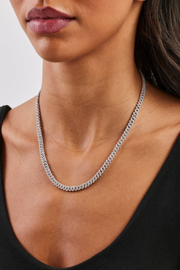 Iced Cuban Link Chain - 5mm - White