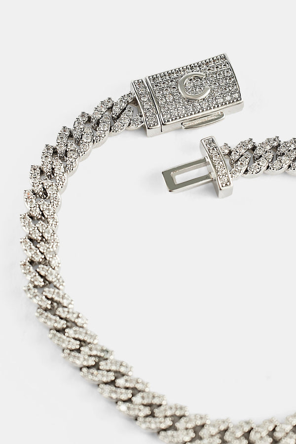 Iced Cuban Link Bracelet - 5mm - White