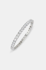 Iced Tennis Bangle - 5mm - White