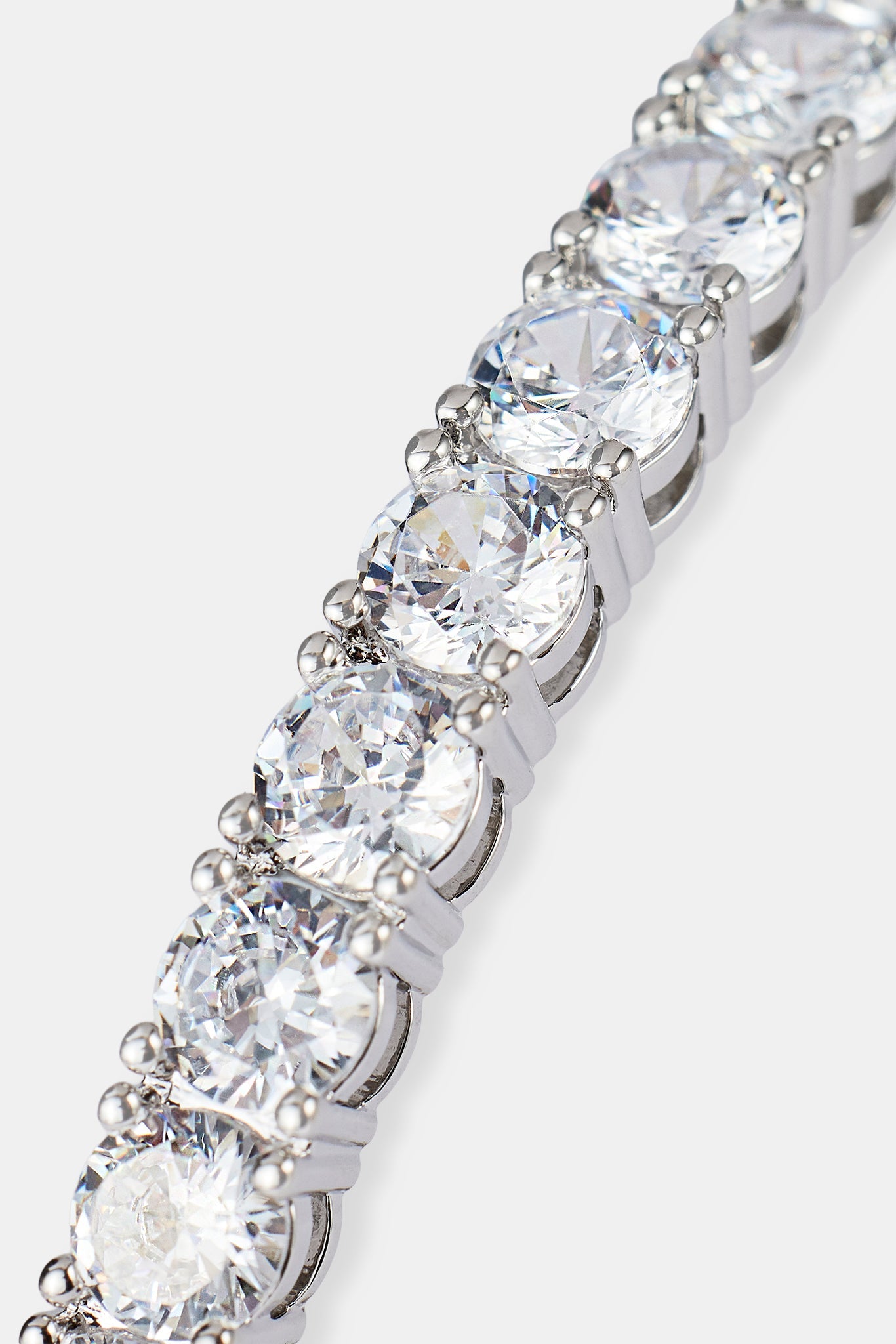 Iced Tennis Bangle - 5mm - White