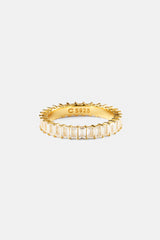 Iced Baguette Tennis Ring - 4mm
