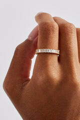 Iced Baguette Tennis Ring - 4mm