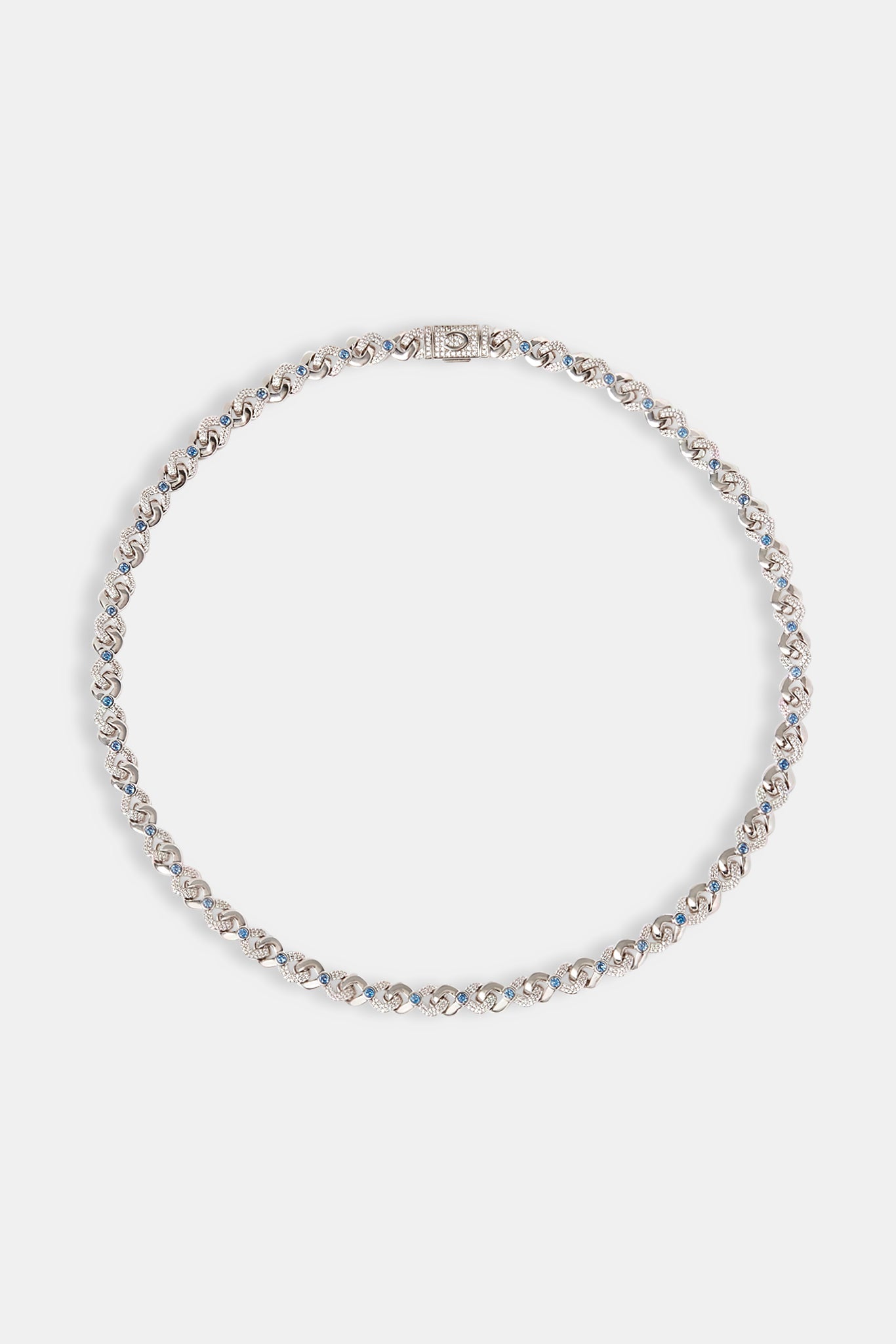 Iced Blue Stone Infinity Chain - 6mm