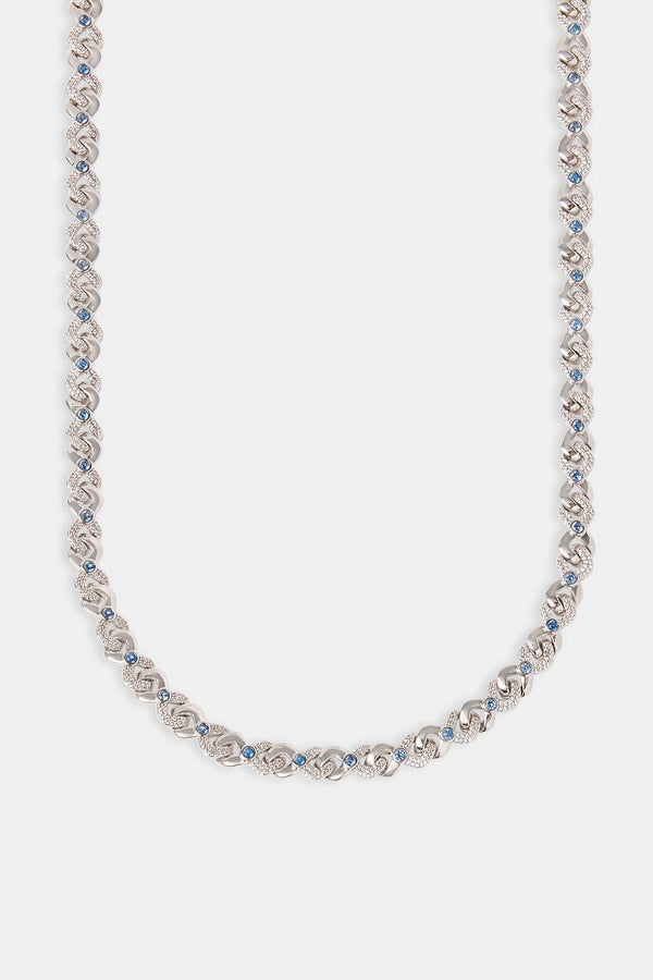 Iced Blue Stone Infinity Chain - 6mm