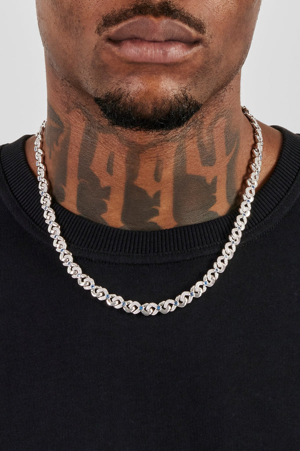 Iced Blue Stone Infinity Chain - 6mm