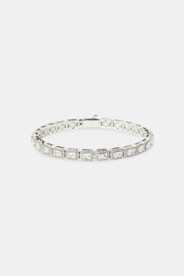 Iced Bezel Cluster Tennis Bracelet - 6mm