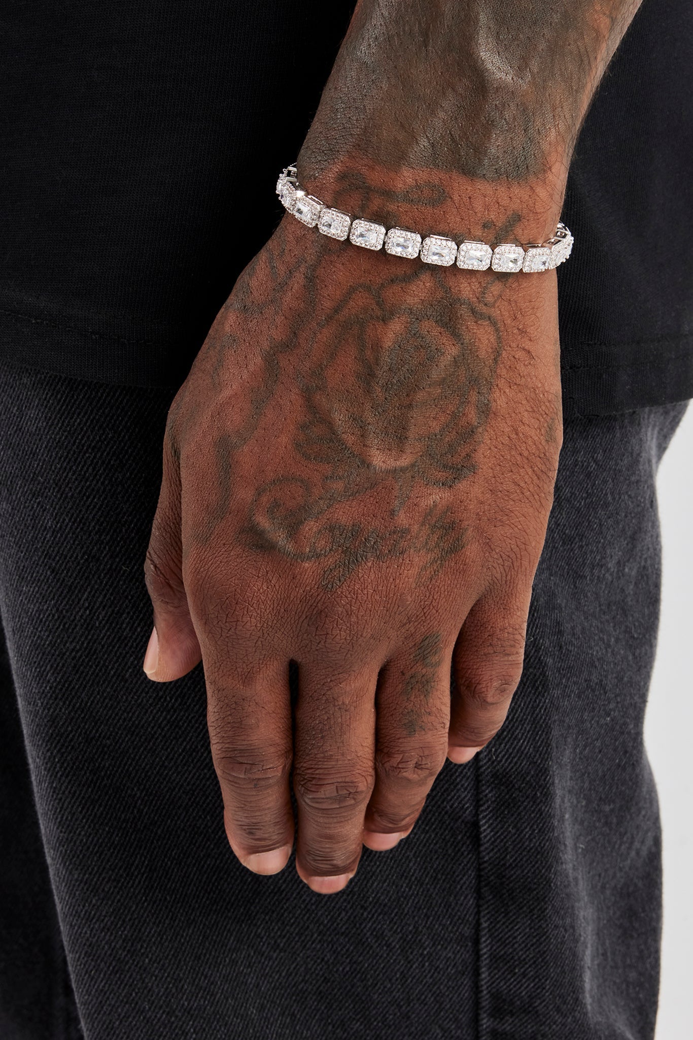 Iced Bezel Cluster Tennis Bracelet - 6mm