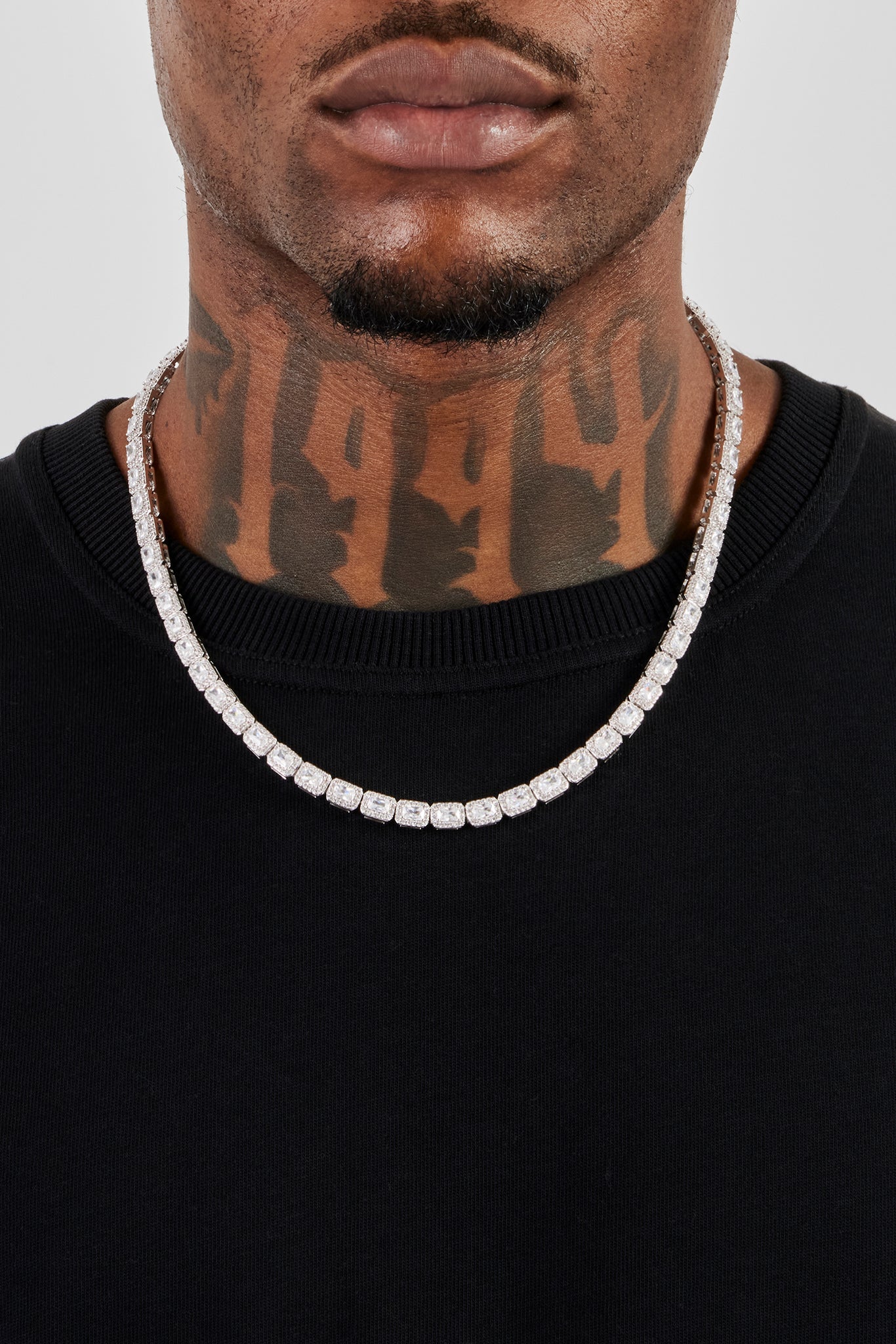 Iced Bezel Cluster Tennis Chain - 6mm