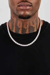 Iced Bezel Cluster Tennis Chain - 6mm