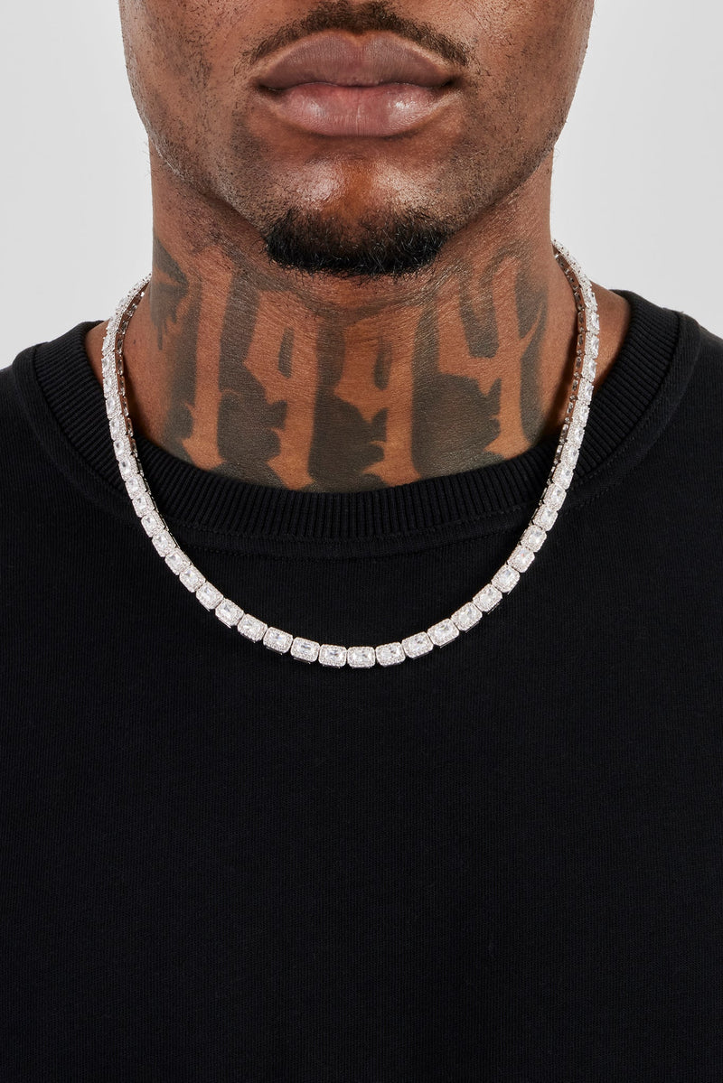 Iced Bezel Cluster Tennis Chain - 6mm