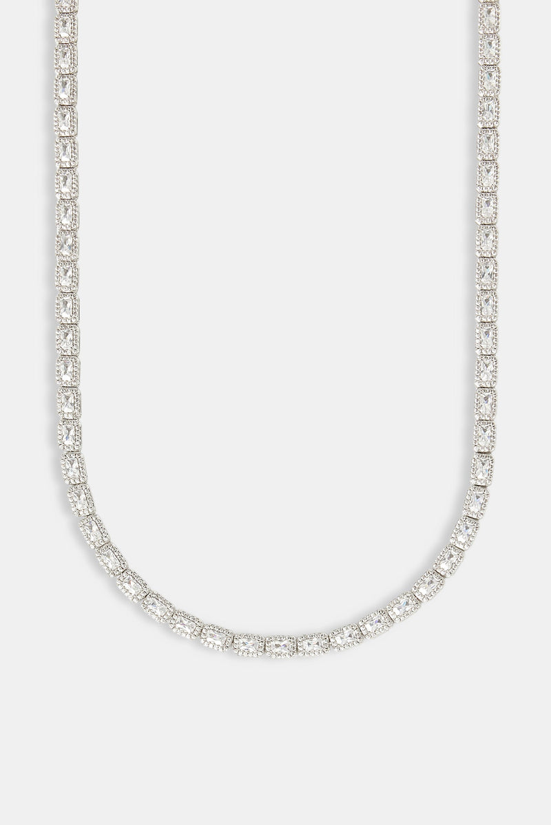 Iced Bezel Cluster Tennis Chain - 6mm